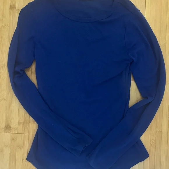 Glassons Women's Blue long sleeve merino wool top size 12 - Picture 3 of 3